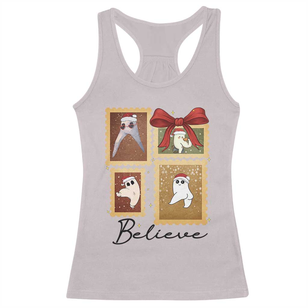Fresno Nightcrawler Cryptid Christmas Believe Gift Racerback Tank Top TS12 Ice Gray Print Your Wear
