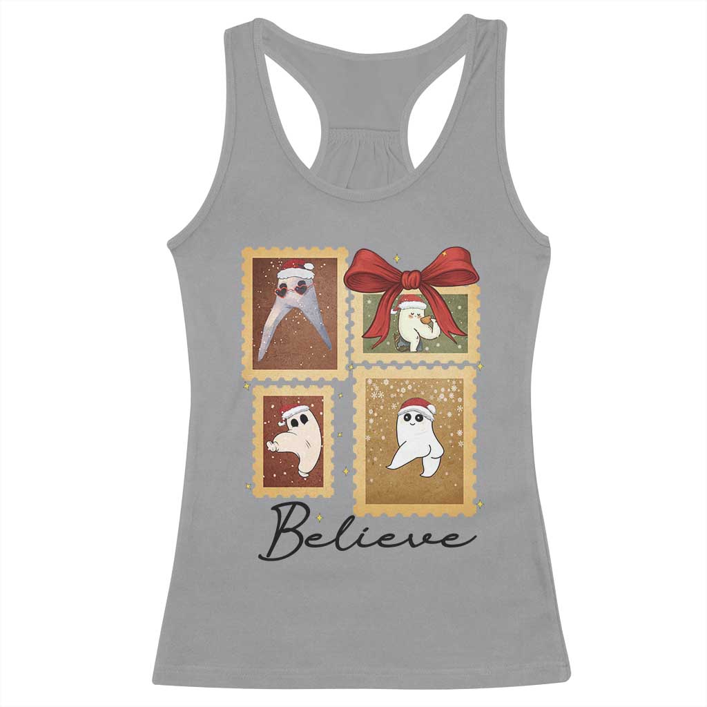 Fresno Nightcrawler Cryptid Christmas Believe Gift Racerback Tank Top TS12 Sport Gray Print Your Wear