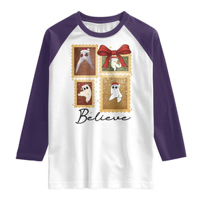 Fresno Nightcrawler Cryptid Christmas Believe Gift Raglan Shirt TS12 White Purple Print Your Wear