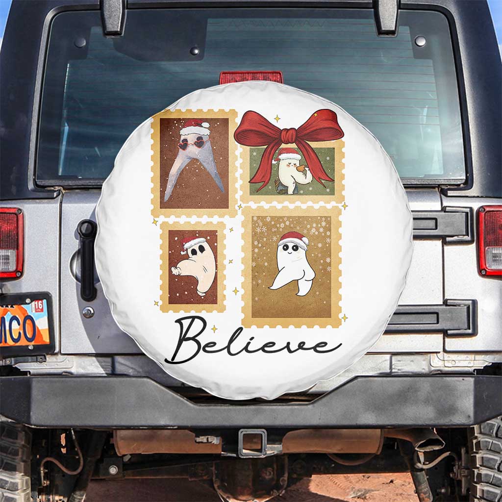 Fresno Nightcrawler Cryptid Christmas Believe Gift Spare Tire Cover TS12 No hole White Print Your Wear