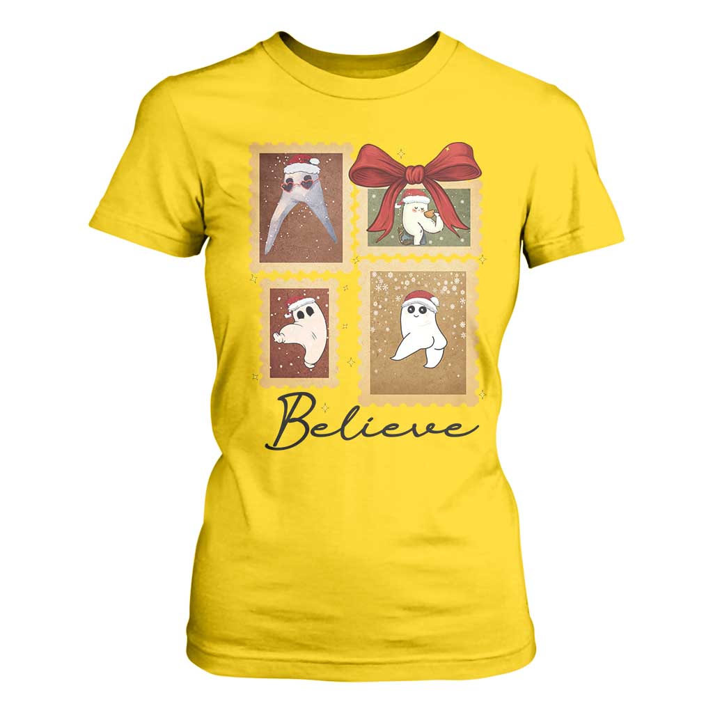 Fresno Nightcrawler Cryptid Christmas Believe Gift T Shirt For Women TS12 Daisy Print Your Wear