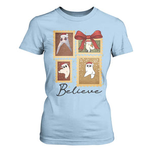 Fresno Nightcrawler Cryptid Christmas Believe Gift T Shirt For Women TS12 Light Blue Print Your Wear
