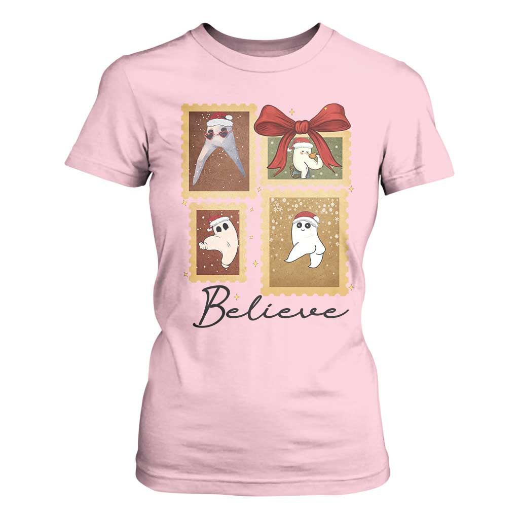 Fresno Nightcrawler Cryptid Christmas Believe Gift T Shirt For Women TS12 Light Pink Print Your Wear