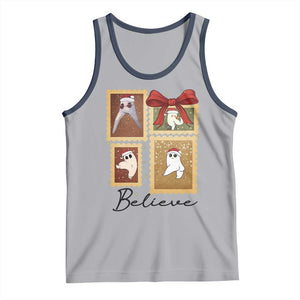 Fresno Nightcrawler Cryptid Christmas Believe Gift Tank Top TS12 Athletic Heather Navy Print Your Wear