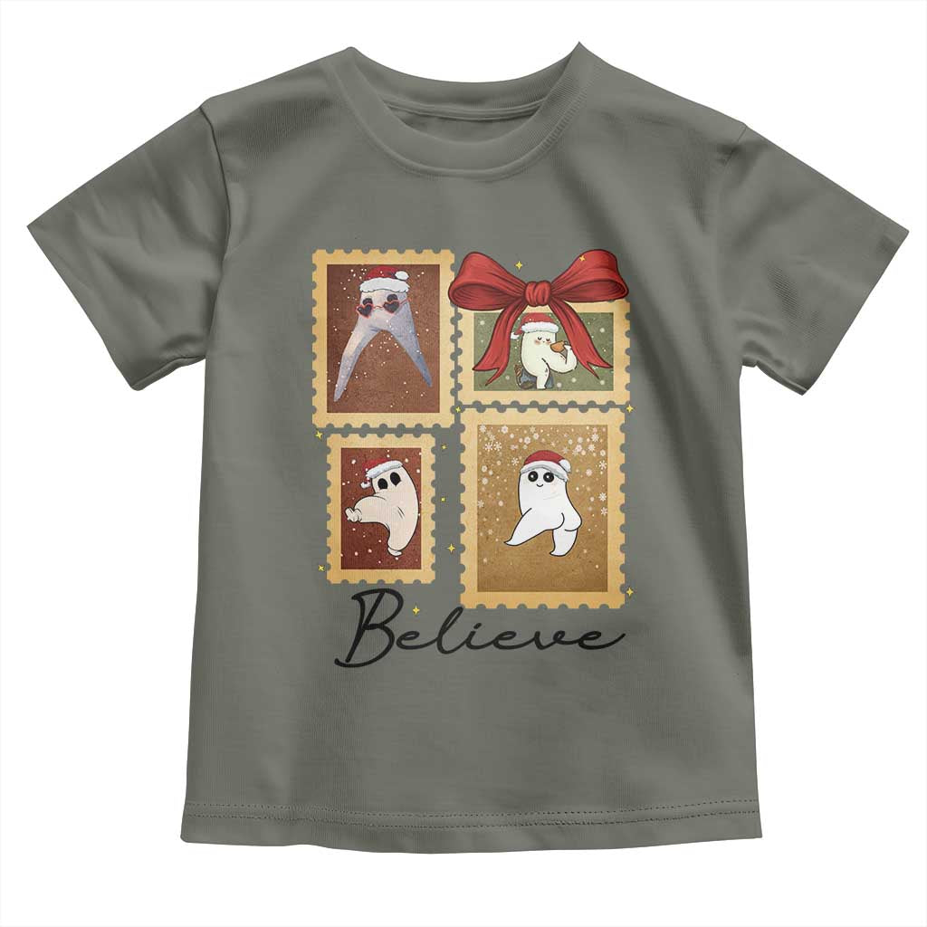 Fresno Nightcrawler Cryptid Christmas Believe Gift Toddler T Shirt TS12 Military Green Print Your Wear