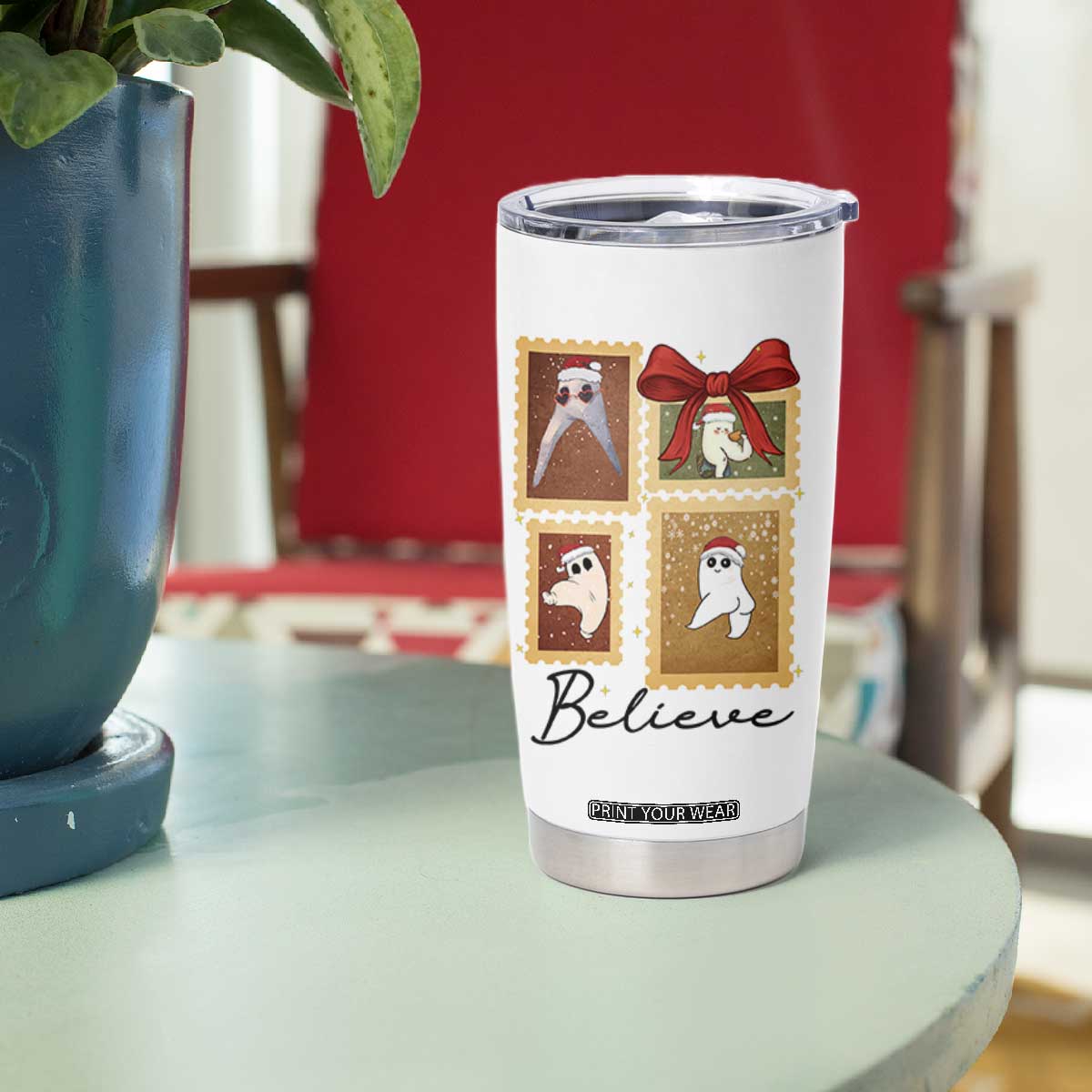 Fresno Nightcrawler Cryptid Christmas Believe Gift Tumbler Cup TS12 Print Your Wear