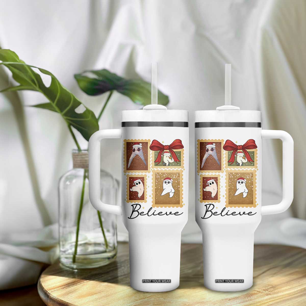 Fresno Nightcrawler Cryptid Christmas Believe Gift Tumbler With Handle TS12 Print Your Wear