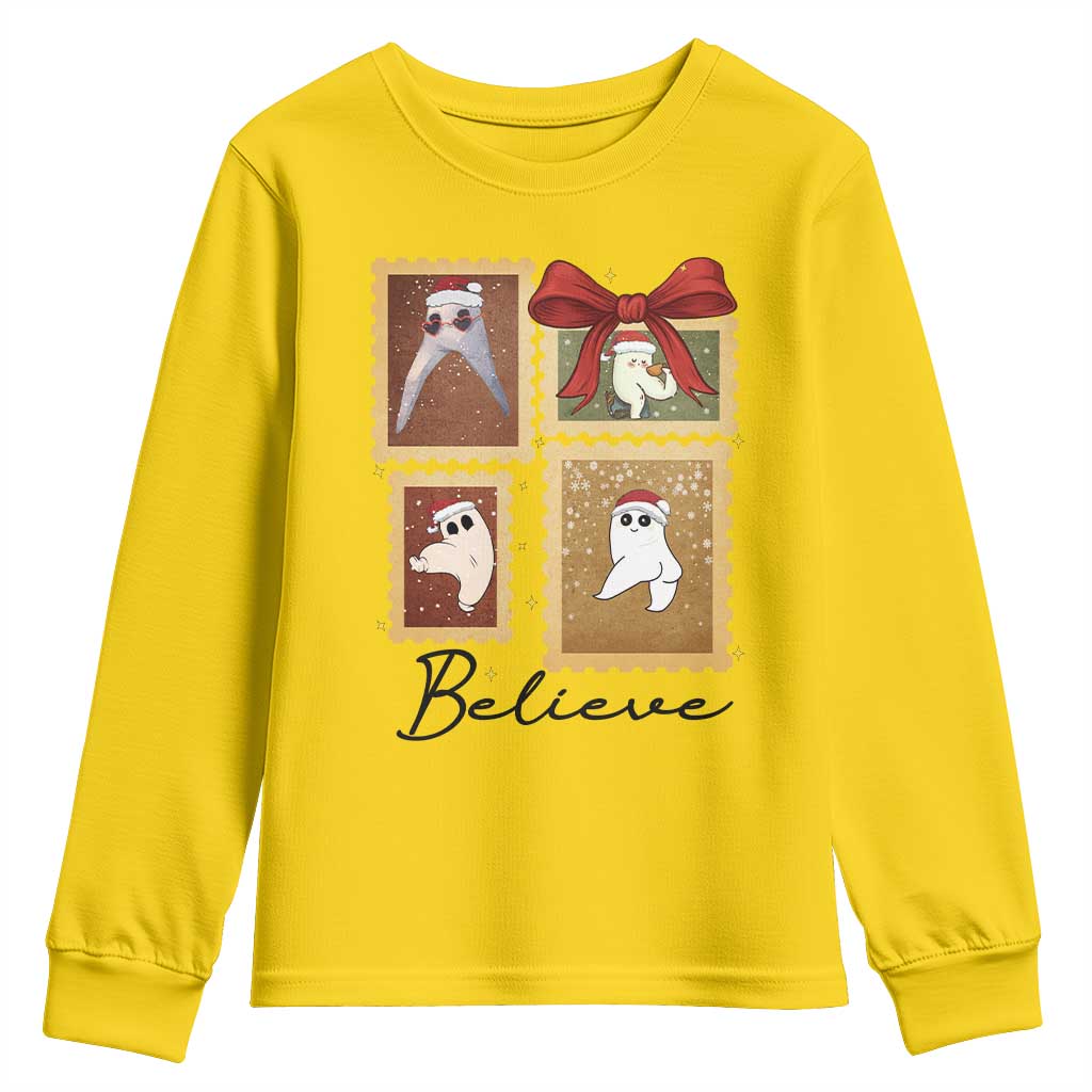 Fresno Nightcrawler Cryptid Christmas Believe Gift Youth Sweatshirt TS12 Daisy Print Your Wear