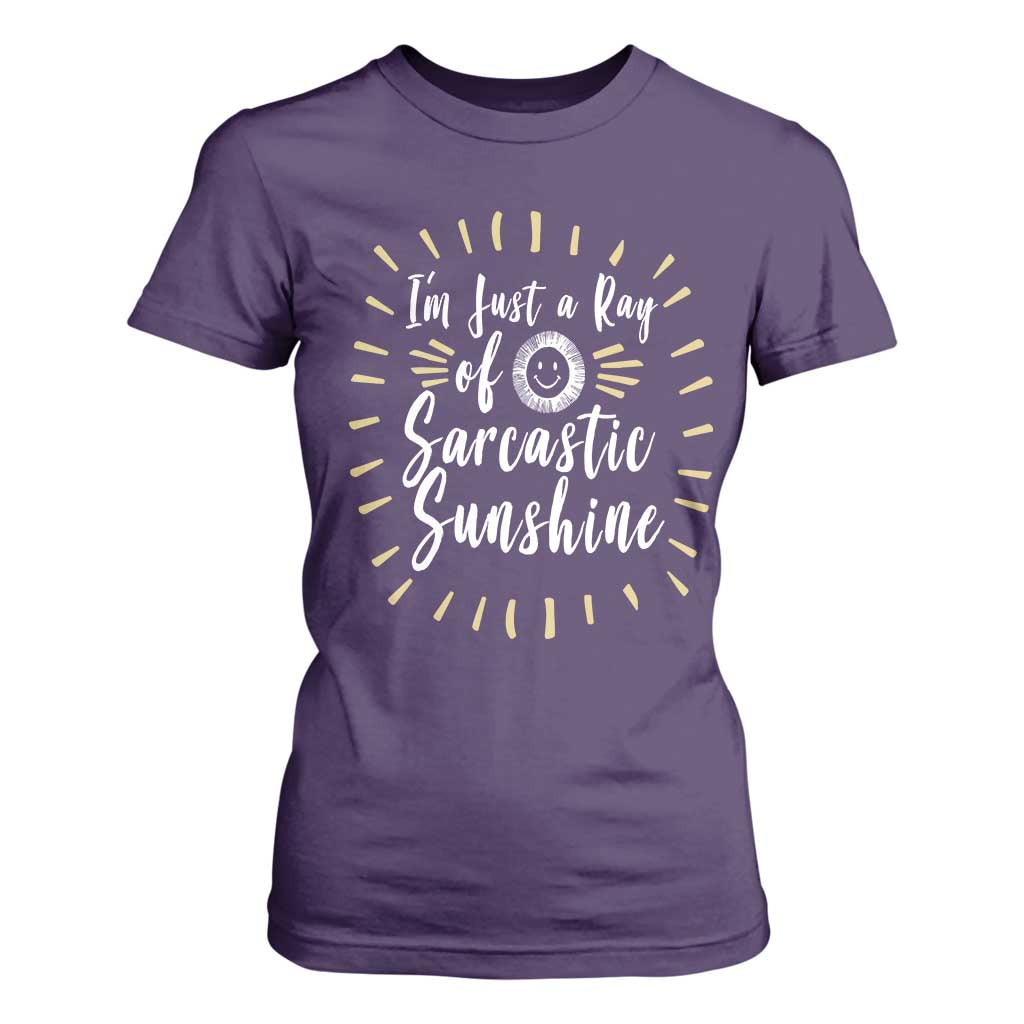 Im Just A Ray Of Sarcastic Sunshine T Shirt For Women Funny Attitude Gift TS12 Purple Print Your Wear