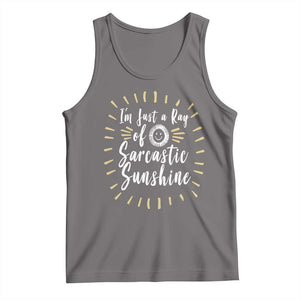 Im Just A Ray Of Sarcastic Sunshine Tank Top Funny Attitude Gift TS12 Deep Heather Print Your Wear