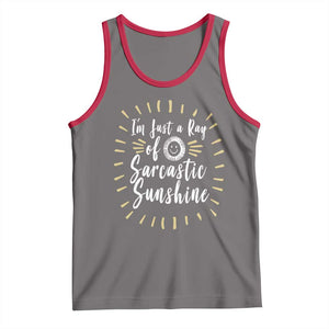 Im Just A Ray Of Sarcastic Sunshine Tank Top Funny Attitude Gift TS12 Deep Heather Red Print Your Wear