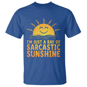 Funny Im Just A Ray Of Sarcastic Sunshine T Shirt No Filter Attitude Gift TS12 Royal Blue Print Your Wear