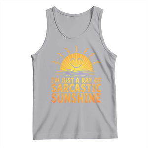 Funny Im Just A Ray Of Sarcastic Sunshine Tank Top No Filter Attitude Gift TS12 Athletic Heather Print Your Wear