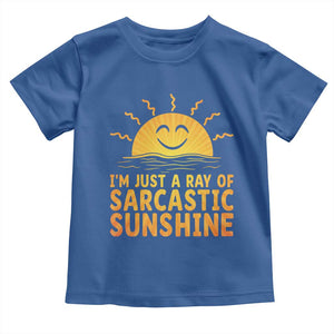 Funny Im Just A Ray Of Sarcastic Sunshine Toddler T Shirt No Filter Attitude Gift TS12 Royal Blue Print Your Wear