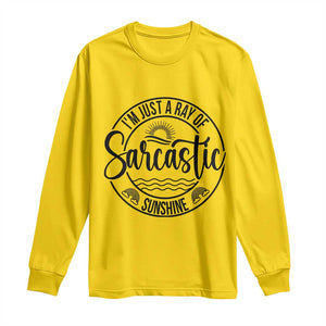 Funny Im Just A Ray Of Sarcastic Sunshine Long Sleeve Shirt Witty Sarcasm Lover TS12 Daisy Print Your Wear