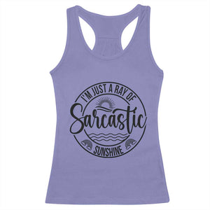 Funny Im Just A Ray Of Sarcastic Sunshine Racerback Tank Top Witty Sarcasm Lover TS12 Violet Print Your Wear