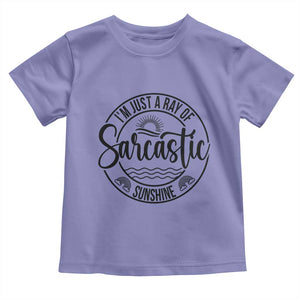 Funny Im Just A Ray Of Sarcastic Sunshine Toddler T Shirt Witty Sarcasm Lover TS12 Violet Print Your Wear