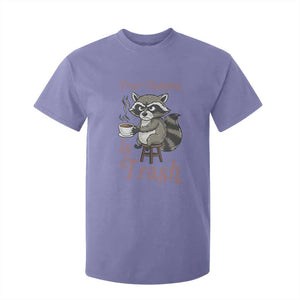Funny Sarcastic Raccoon Coffee Lover T Shirt For Kid Your Opinion Is Trash Gift TS12 Violet Print Your Wear