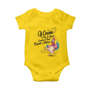 Of Course I Talk To Myself I Need Expert Advice Baby Onesie Funny Sarcastic Quote TS12 Daisy Print Your Wear