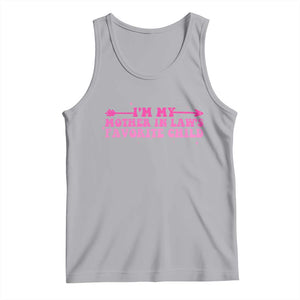 Funny In Law Gift Tank Top I Am My Mother In Laws Favorite Child TS12 Athletic Heather Print Your Wear