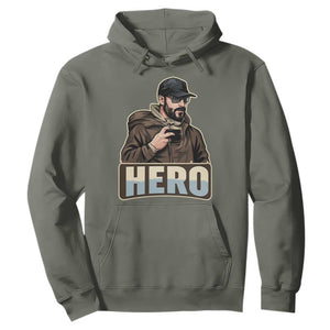 Community Hero Alex Pretti Hoodie Minneapolis Support Gift TS12 Military Green Print Your Wear