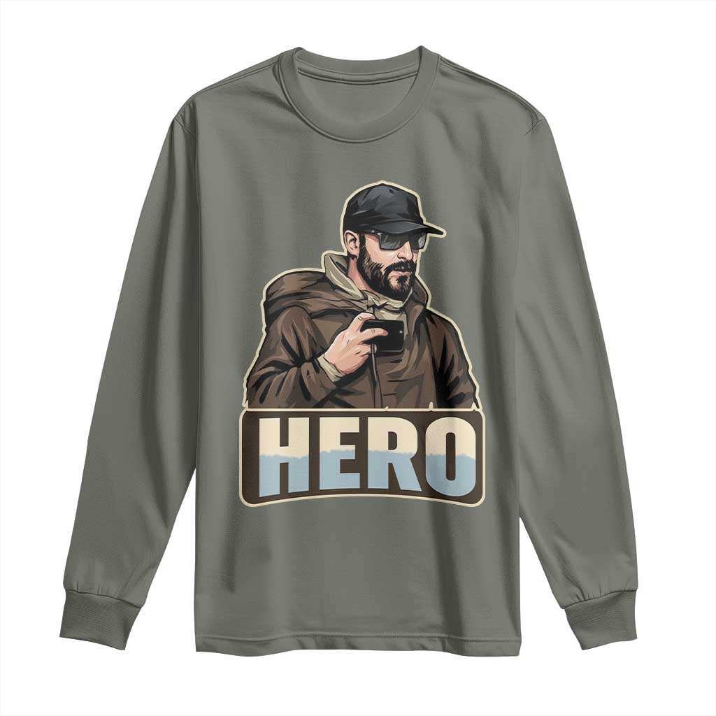 Community Hero Alex Pretti Long Sleeve Shirt Minneapolis Support Gift TS12 Military Green Print Your Wear