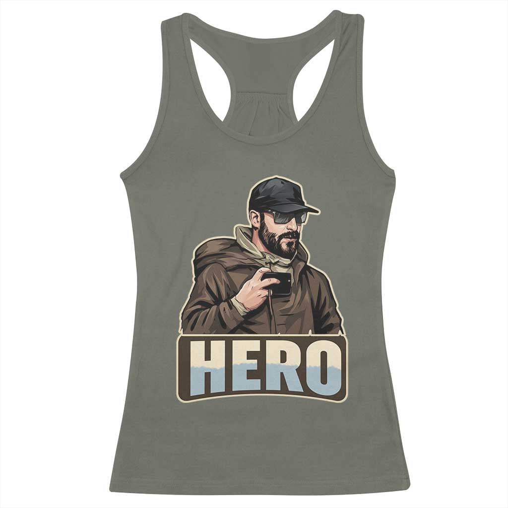Community Hero Alex Pretti Racerback Tank Top Minneapolis Support Gift TS12 Military Green Print Your Wear