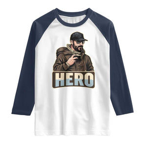 Community Hero Alex Pretti Raglan Shirt Minneapolis Support Gift TS12 White Navy Print Your Wear