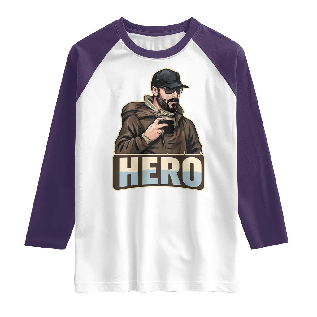 Community Hero Alex Pretti Raglan Shirt Minneapolis Support Gift TS12 White Purple Print Your Wear