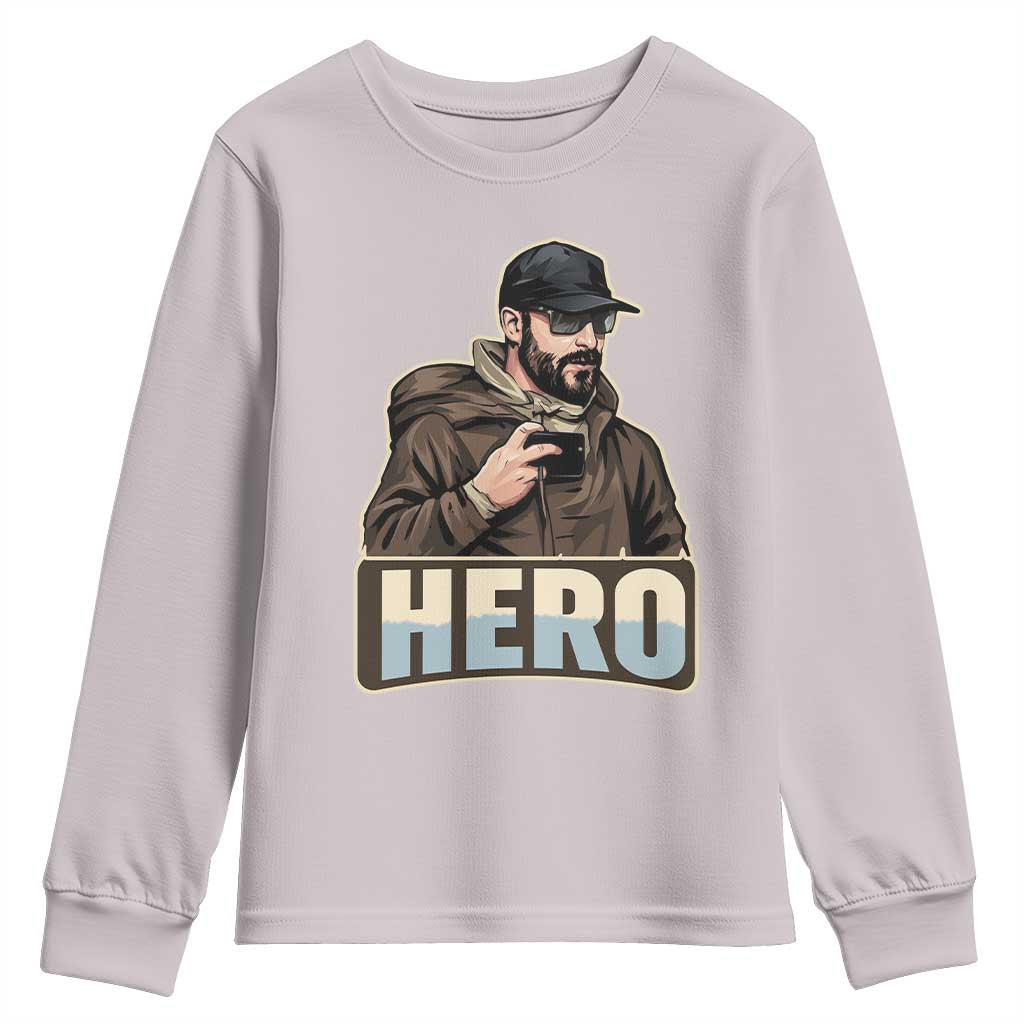 Community Hero Alex Pretti Youth Sweatshirt Minneapolis Support Gift TS12 Ice Gray Print Your Wear