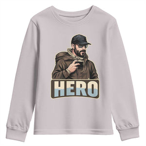 Community Hero Alex Pretti Youth Sweatshirt Minneapolis Support Gift TS12 Ice Gray Print Your Wear