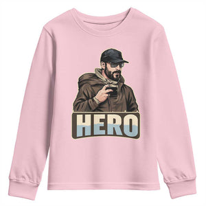 Community Hero Alex Pretti Youth Sweatshirt Minneapolis Support Gift TS12 Light Pink Print Your Wear