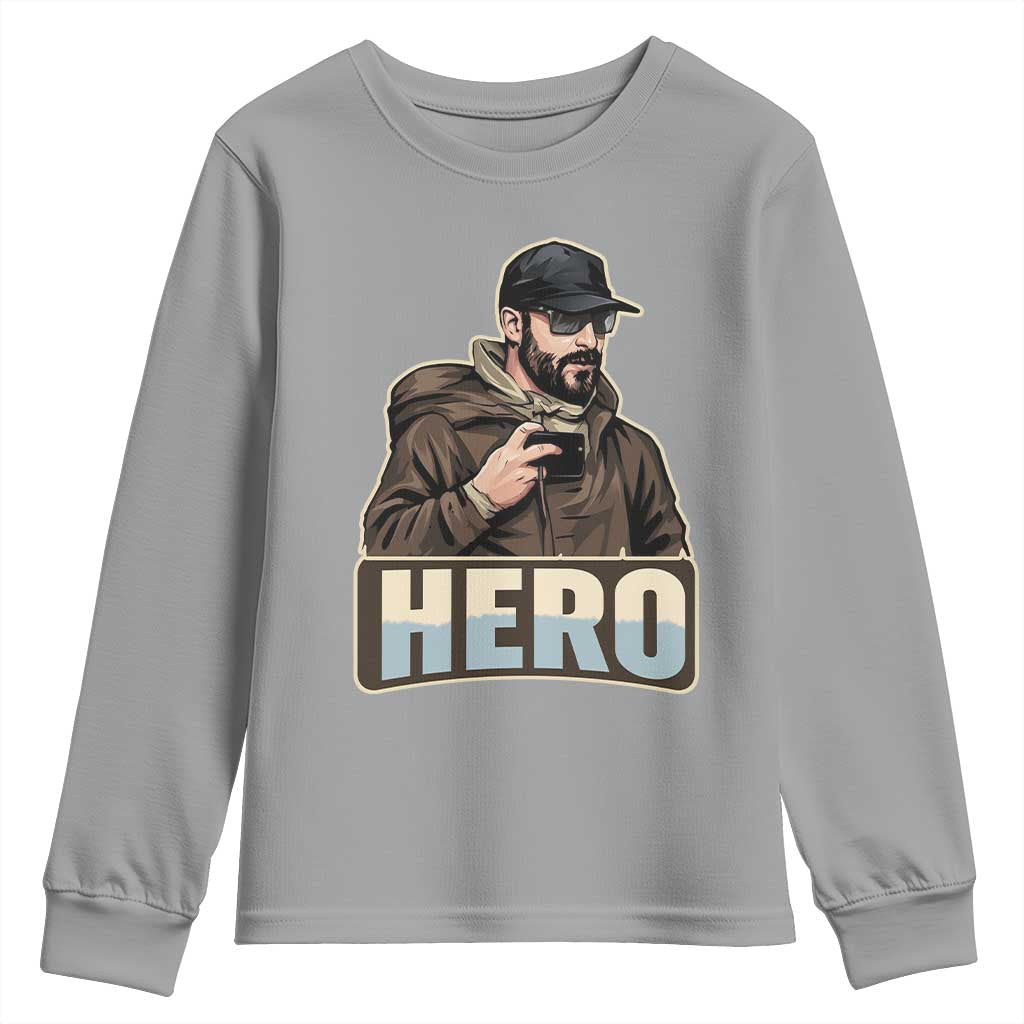 Community Hero Alex Pretti Youth Sweatshirt Minneapolis Support Gift TS12 Sport Gray Print Your Wear