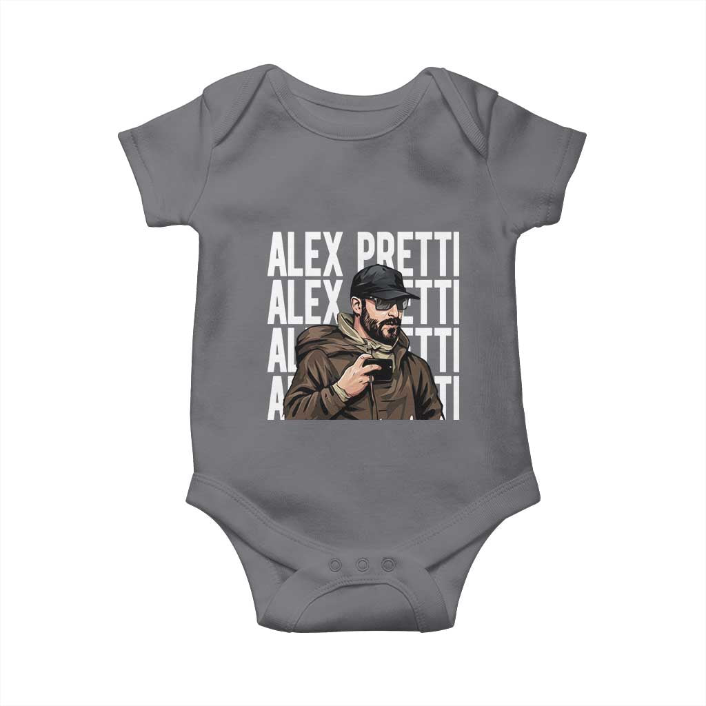 Alex Pretti Baby Onesie Minneapolis Hero Nurse Community Support Gift TS12 Charcoal Print Your Wear