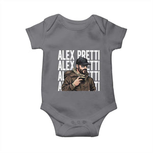 Alex Pretti Baby Onesie Minneapolis Hero Nurse Community Support Gift TS12 Charcoal Print Your Wear