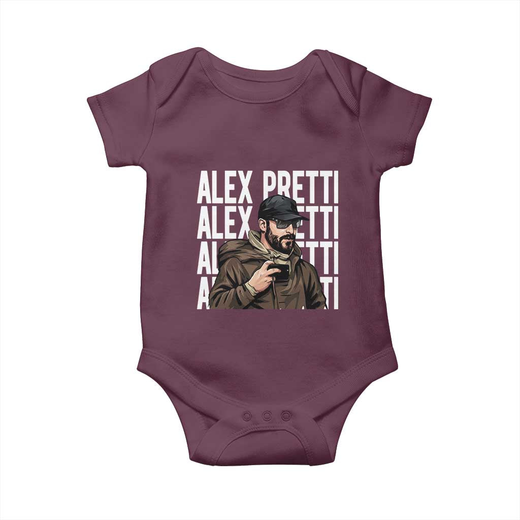 Alex Pretti Baby Onesie Minneapolis Hero Nurse Community Support Gift TS12 Maroon Print Your Wear
