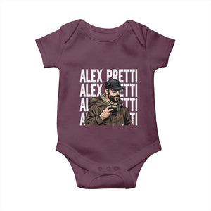 Alex Pretti Baby Onesie Minneapolis Hero Nurse Community Support Gift TS12 Maroon Print Your Wear