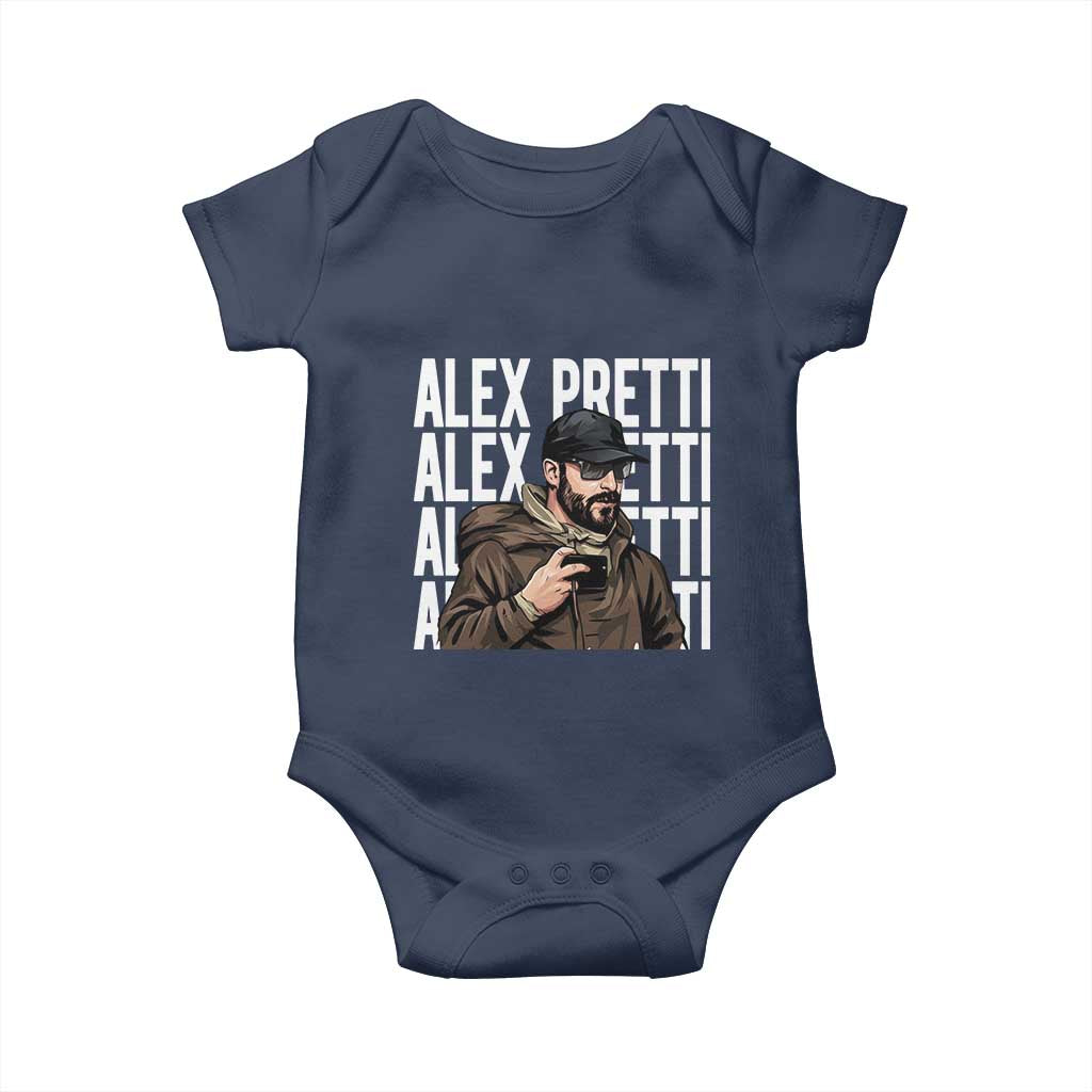 Alex Pretti Baby Onesie Minneapolis Hero Nurse Community Support Gift TS12 Navy Print Your Wear