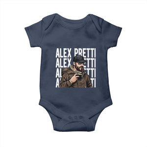 Alex Pretti Baby Onesie Minneapolis Hero Nurse Community Support Gift TS12 Navy Print Your Wear