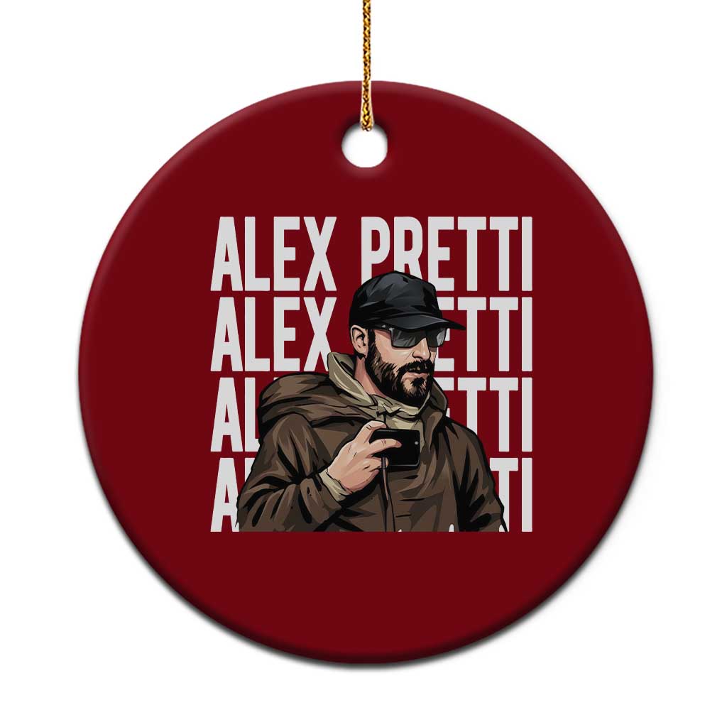 Alex Pretti Ceramic Ornament Minneapolis Hero Nurse Community Support Gift TS12 1pc Red Print Your Wear