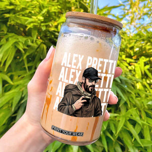 Alex Pretti Glass Can Minneapolis Hero Nurse Community Support Gift TS12 Black Print Your Wear