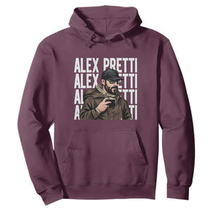 Alex Pretti Hoodie Minneapolis Hero Nurse Community Support Gift TS12 Maroon Print Your Wear