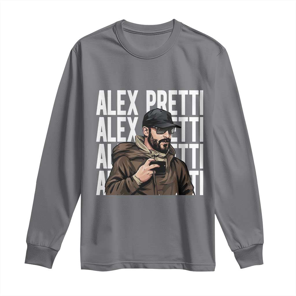 Alex Pretti Long Sleeve Shirt Minneapolis Hero Nurse Community Support Gift TS12 Charcoal Print Your Wear