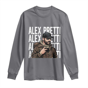 Alex Pretti Long Sleeve Shirt Minneapolis Hero Nurse Community Support Gift TS12 Charcoal Print Your Wear