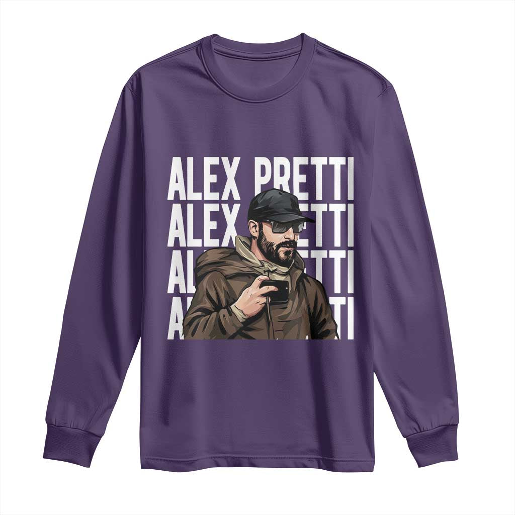 Alex Pretti Long Sleeve Shirt Minneapolis Hero Nurse Community Support Gift TS12 Purple Print Your Wear