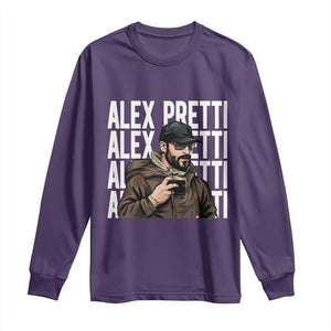Alex Pretti Long Sleeve Shirt Minneapolis Hero Nurse Community Support Gift TS12 Purple Print Your Wear