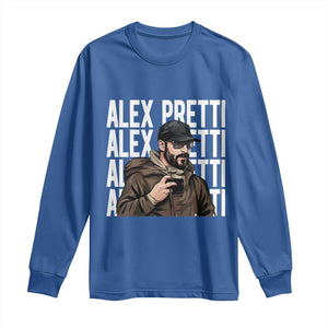 Alex Pretti Long Sleeve Shirt Minneapolis Hero Nurse Community Support Gift TS12 Royal Blue Print Your Wear