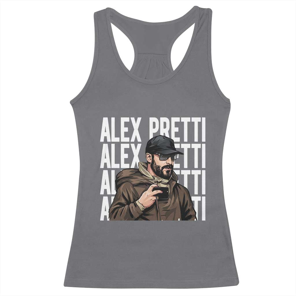 Alex Pretti Racerback Tank Top Minneapolis Hero Nurse Community Support Gift TS12 Charcoal Print Your Wear