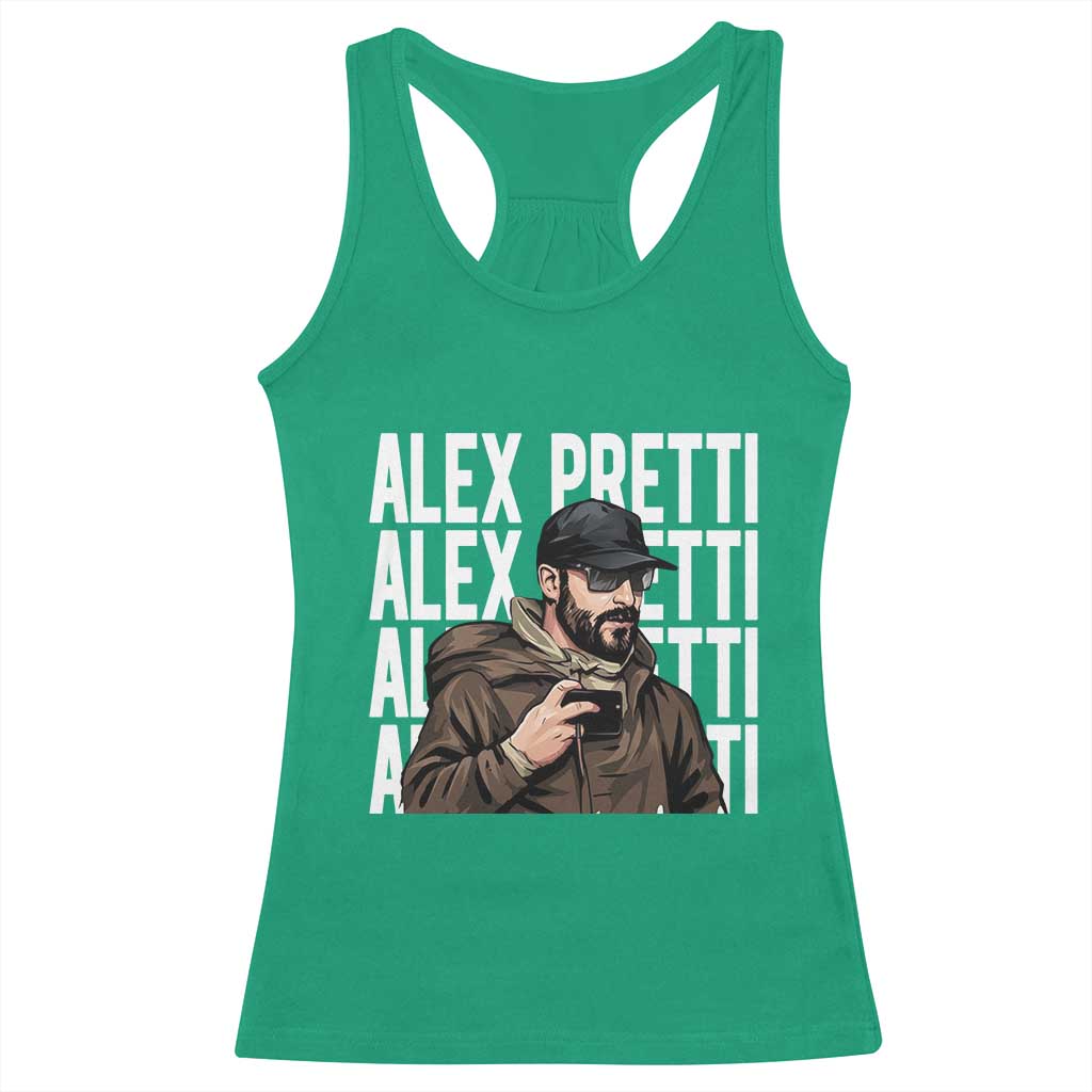 Alex Pretti Racerback Tank Top Minneapolis Hero Nurse Community Support Gift TS12 Irish Green Print Your Wear