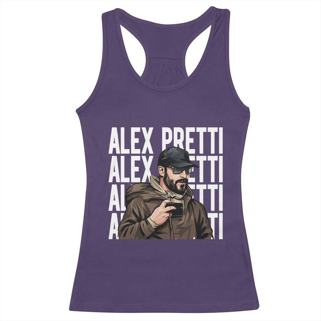 Alex Pretti Racerback Tank Top Minneapolis Hero Nurse Community Support Gift TS12 Purple Print Your Wear